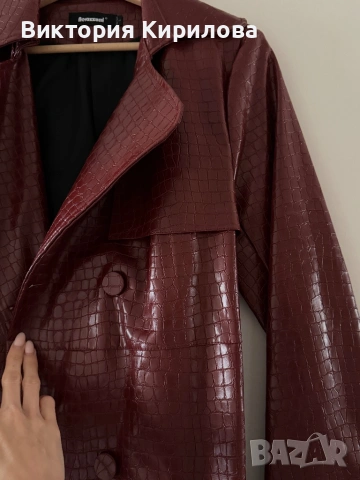 Coat кожено манто, снимка 3 - Якета - 53101547