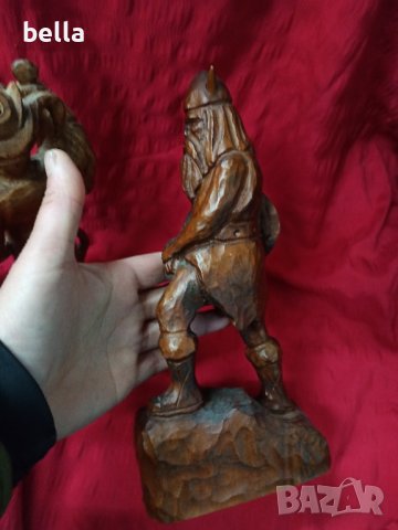 2 Дървени фигури на воини, снимка 2 - Антикварни и старинни предмети - 43988783