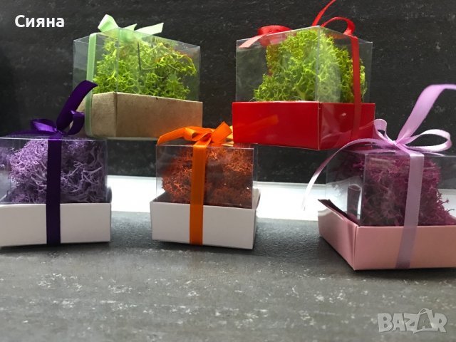 Кутийка със скандинавски мъх, снимка 2 - Изкуствени цветя - 37269596