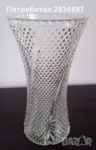Голяма кристална ваза., снимка 2 - Вази - 35552685