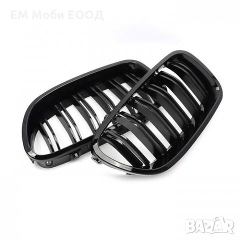 Решетки Бъбреци за БМВ BMW 5 серия F10 F11 2010+ Черен Гланц Двойни, снимка 3 - Аксесоари и консумативи - 32874881