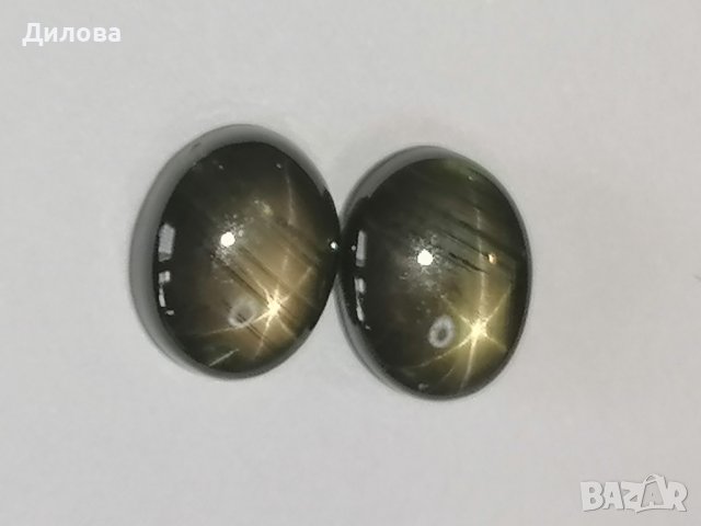 7,12 кт чифт черен сапфир звезда, снимка 7 - Други - 43798300