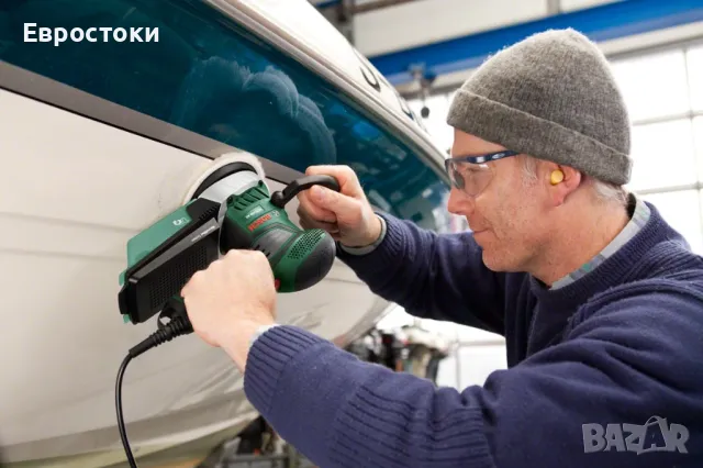 Ексцентрикова шлайфмашина Bosch PEX 400 AE (370 W, в куфар), снимка 6 - Други инструменти - 47539467