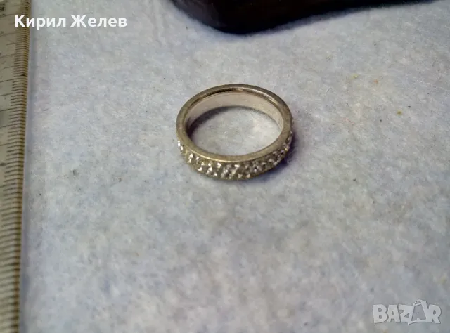 ЕЛЕГАНТЕН СКЪПОЦЕНЕН СРЕБЪРЕН ПРЪСТЕН Тип ХАЛКА СРЕБРО 925 с ИСКРЯЩИ ФАСЕТИРАНИ ЦИРКОНИ 39293, снимка 6 - Пръстени - 50023657