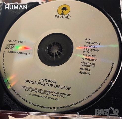 Anthrax,Megadeth , снимка 3 - CD дискове - 43298893
