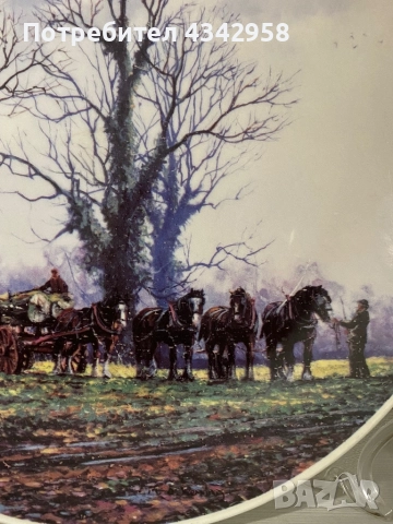 Чиния от колекцията порцеланови чинии „ФЕРМЕРСКА ГОДИНА“ на Майкъл Херинг, снимка 3 - Антикварни и старинни предмети - 52113641