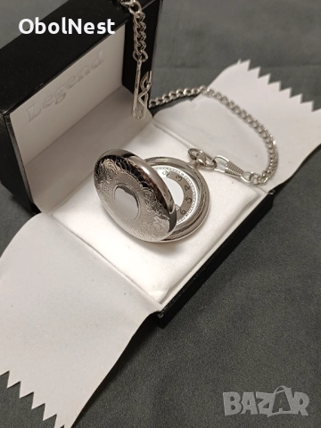 Елегантен джобен часовник LEGEND 85416CP - швейцарски механизъм Ronda, снимка 2 - Мъжки - 52367262