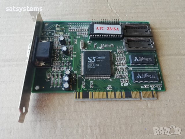  Видео карта S3 Trio64V+ ATC-2315A 2MB PCI, снимка 5 - Видеокарти - 40362753