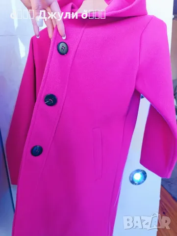 Модно дамско палто в цвят Фуксия 🩷, снимка 12 - Палта, манта - 48847547