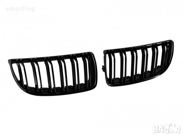 Бъбреци с двойни ребра черен лак за BMW серия 3 E90, E91 2005-2008, снимка 1 - Аксесоари и консумативи - 32449674