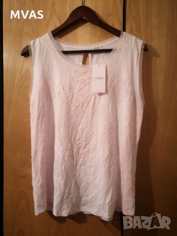 Нова Reserved дамска блуза без ръкави M размер бяло с розово