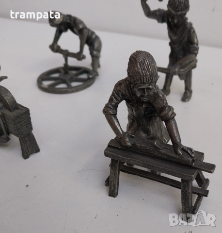 НАЙ ДОБРАТА ОФЕРТА 9 бр. ЛОТ Стари метални миниатюри фигури , професии, Daalderop , снимка 6 - Антикварни и старинни предмети - 52613524