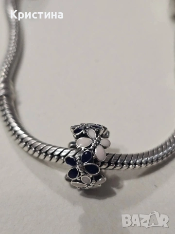 Лот от 4 сребърни талисмана, снимка 6 - Гривни - 53536352