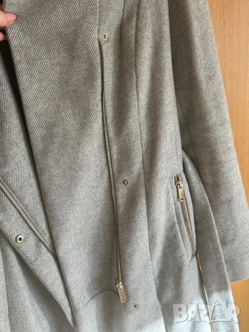 Сиво стилно палто, снимка 5 - Палта, манта - 52963673