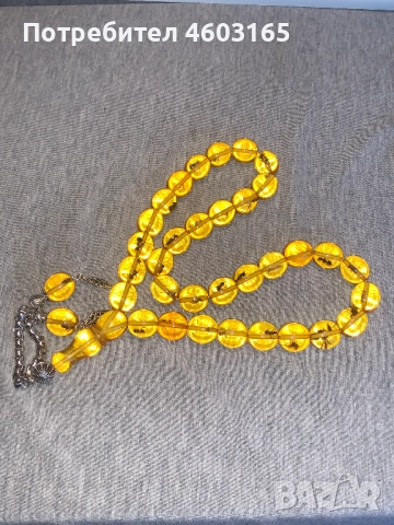 Ислямска молитвена броеница  мъниста Мисбаха – 33 мъниста, снимка 3 - Антикварни и старинни предмети - 52514135