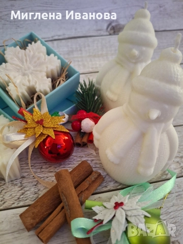 Коледни ароматни соеви свещи , снимка 4 - Декорация за дома - 52070182