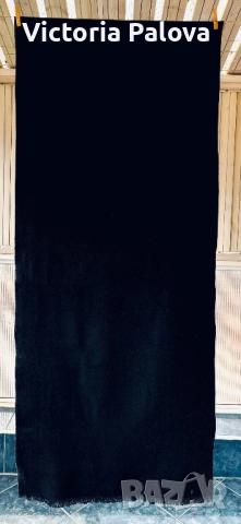 Модерен голям зимен шал - реверсивен, черно и сиво, снимка 2 - Шалове - 52795132