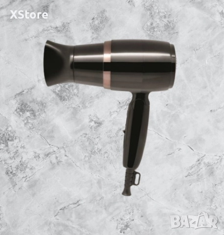 Сешоар Rosberg, 1600W, Черен/Бял, Сгъваема дръжка 2 години гаранция, снимка 5 - Сешоари - 52593699