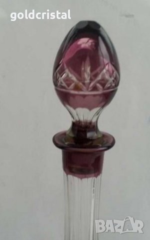 Кристални  чаши цветен френски кристал , снимка 3 - Антикварни и старинни предмети - 18588636