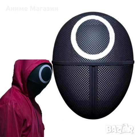 Маска Плюшена играчка Squid Game - Guard ⚪, снимка 1