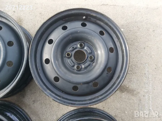 4 броя железни джанти за Тoyota Yaris 15, снимка 7 - Гуми и джанти - 48662332