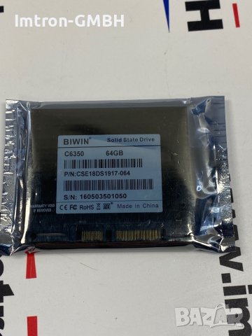 Твърд диск  SSD (C6350 ) BIWIN 64GB  CSE25DS1825-064, снимка 3 - Твърди дискове - 44027803