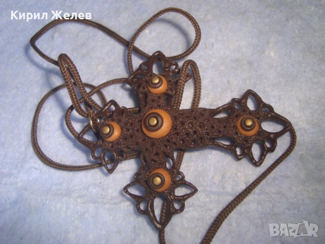 ИНТЕРЕСНО КРАСИВО АЖУРНО КРЪСТЧЕ - АРТ ФЕШЪН КОЛИЕ ПОЛИМЕР с ШНУРЧЕ 27838, снимка 9 - Колиета, медальони, синджири - 36902779