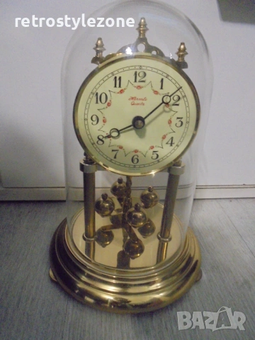 № 8444 Стар часовник - Hermle  Стар настолен германски часовник  - Hermle  , снимка 1 - Антикварни и старинни предмети - 53058749