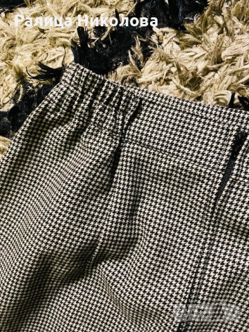 Дамска офис пола с висока талия пепит Л , снимка 3 - Поли - 52812658