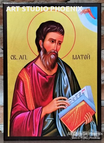 Икона на Свети апостол Матей icona sveti matei, снимка 1 - Икони - 38646133