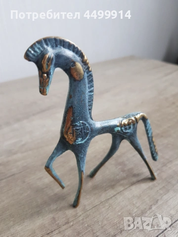 Бронзова статуя на древногръцки кон,реплика, снимка 5 - Антикварни и старинни предмети - 53268641