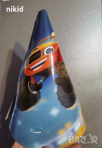Blaze Monster Machines Пламъчко и Машините картонена парти шапки шапка рожден ден, снимка 3 - Други - 34698718