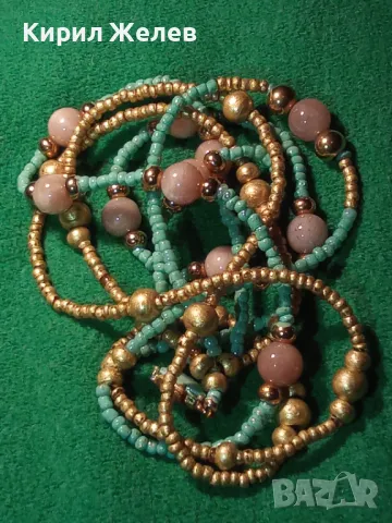 НЕЖНА ШАРМАНТНА ТЮРКОАЗЕНА МЪНИСТЕНА ОГЪРЛИЦА Ръчна ВИНТИДЖ АРТ СТИЛ ИЗРАБОТКА 47264, снимка 10 - Колиета, медальони, синджири - 47210773