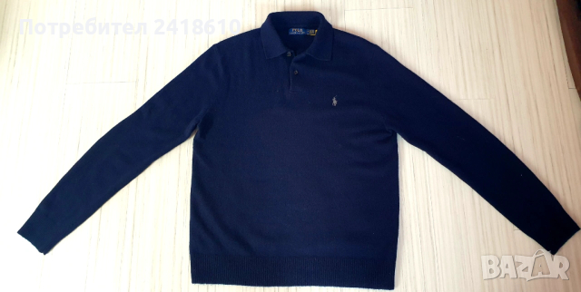 POLO Ralph Lauren Wool Mens Size M ОРИГИНАЛ! Мъжки Вълнен Пуловер с Поло Яка, снимка 9 - Пуловери - 53131332