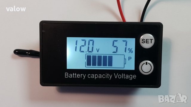 Индикатор волтметър волтмер за ниво на заряд на акумулатор, снимка 3 - Друга електроника - 40774105