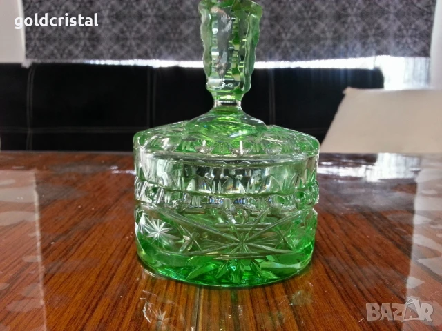 стара кристална кутия захарница 
