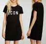 Дамска тениска рокля ICON DRESS, 2 цвята. Или по ТВОЙ дизайн!, снимка 2