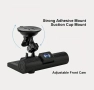 4 инча Dash Cam Видеорегистратор Камера за Кола с 2 лещи + 32GB карта, снимка 6