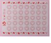 35 кръгли сърце армирана подложка силиконова форма за френски макарон сладки , снимка 1 - Форми - 44118551