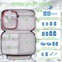 Празна чанта за първа помощ при пътуване, 30L x 17W x 20,5H CM, тъмночервена, снимка 3