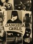 Гъзарска тениска черна с принт GANGSTA-GIRLS и мадами-гангстери.Изчистен черен гръб. , снимка 3