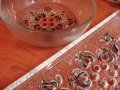 великолепен  немски сет ръчно изработен от стъкло , снимка 5