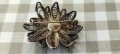 СТАРИННА СРЕБЪРНА (ПРОБА 900) БРОШКА ФИЛИГРАН, снимка 4