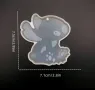 Стич Stitch плитък силиконов молд форма смола шоколад висулка ключодържател , снимка 2