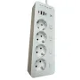 Удължител Jurnjujube, защита от пренапрежение, 4 гнезда, 2 USB, 2 Type-C, 3250W, бял, 2 м, снимка 3