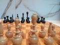 Шах с дървени фигури, снимка 1