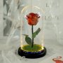 Вечна естествена роза в стъкленица, снимка 4