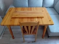Дървена разтегателна трапезна маса, снимка 2