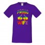 Мъжка тениска Proud Wife multicolor Прайд,Празник.Повод,Изненада , снимка 10