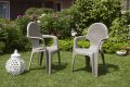Ратанова серия пластмасови столове бял и бежов цвят-с гаранция 2г-внос Италия!, снимка 2